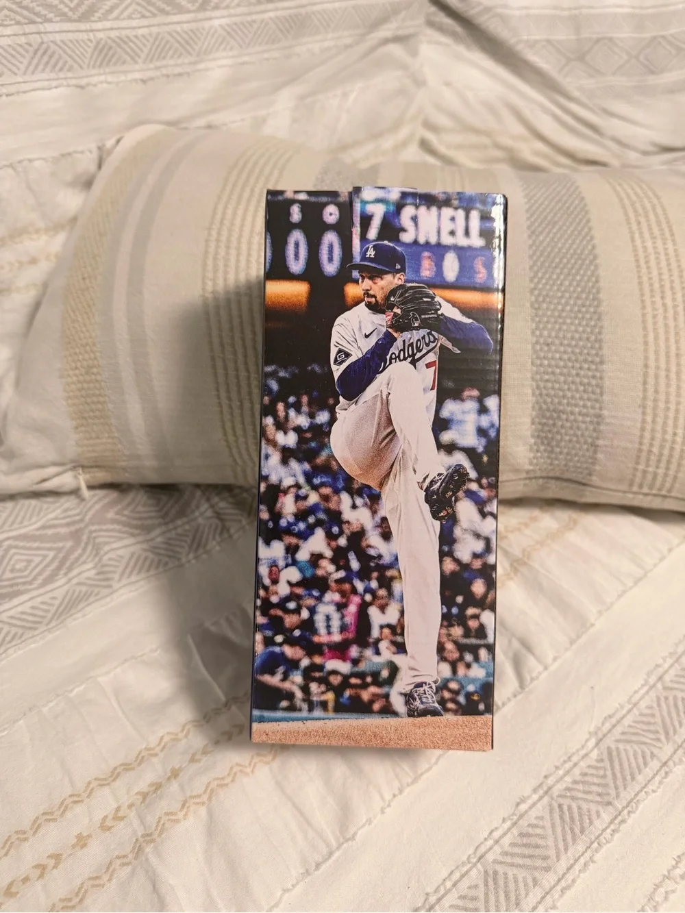 White and Blue Bobblehead - Blake Snell